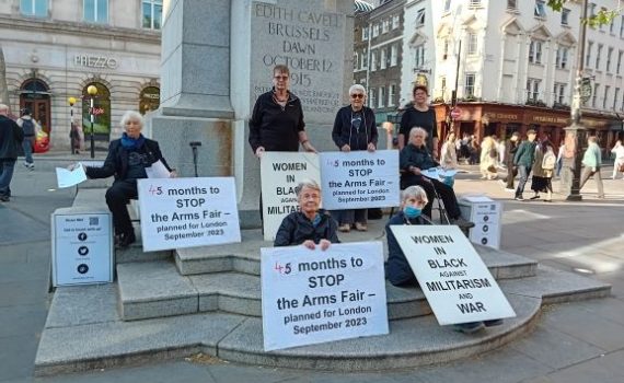 WiB Vigil against September Arms Fair in London