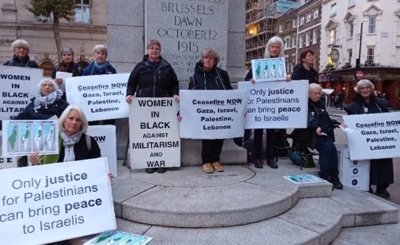 Women in Black weekly protest calling for a ceasefire in Gaza, Israel, Palestine, Lebanon